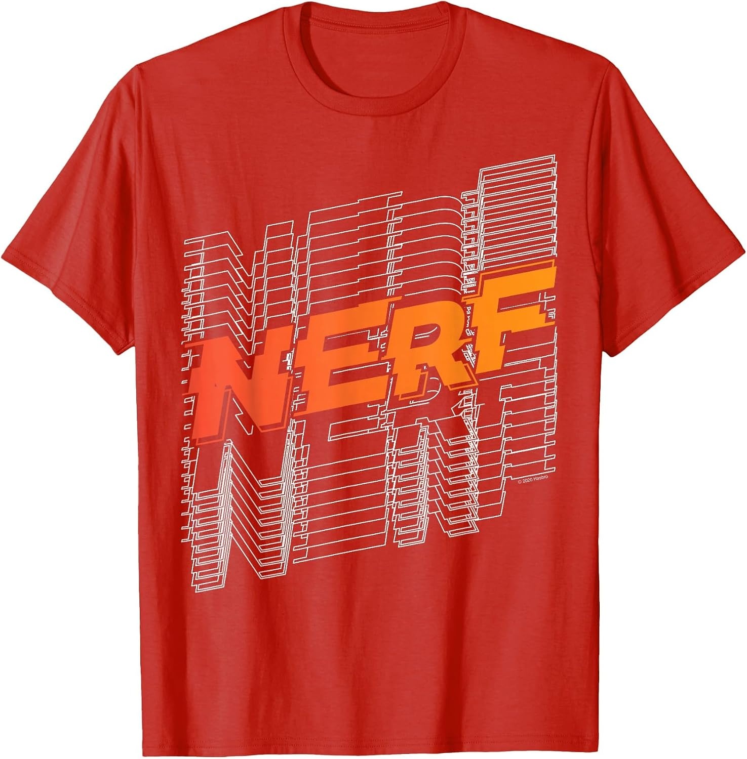 image:imageNerf Stacked Silhouette Retro Nerf Action Logo TShirtRed