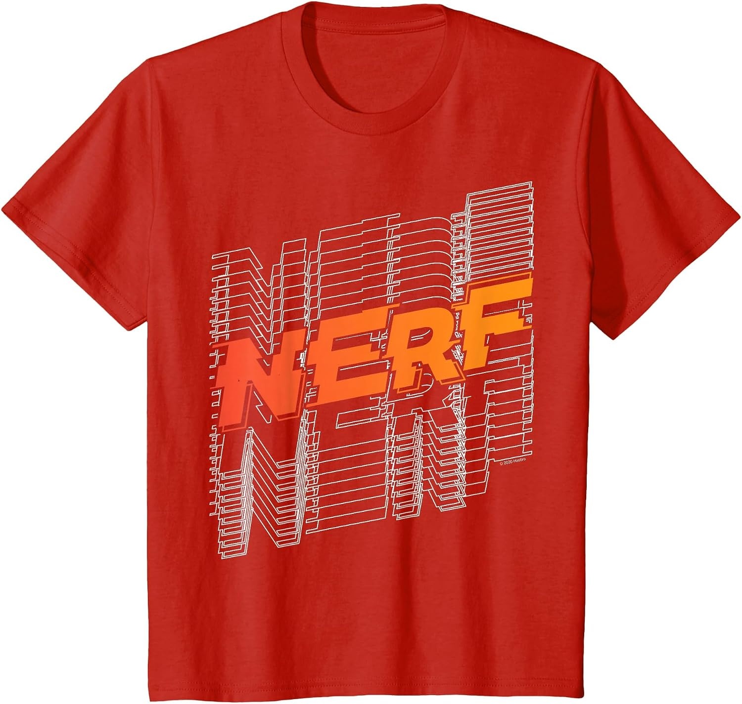image:imageNerf Stacked Silhouette Retro Nerf Action Logo TShirtRed