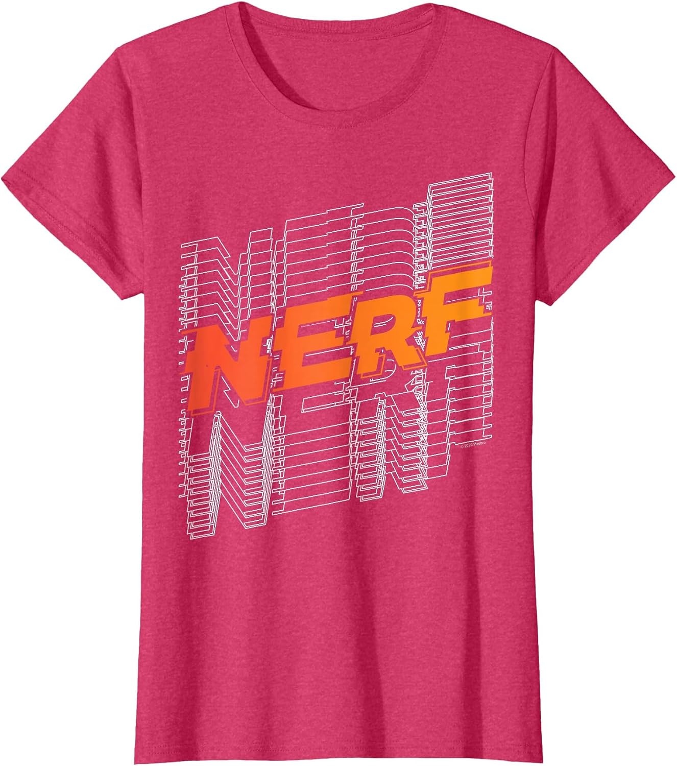 image:imageNerf Stacked Silhouette Retro Nerf Action Logo TShirtRed Heather