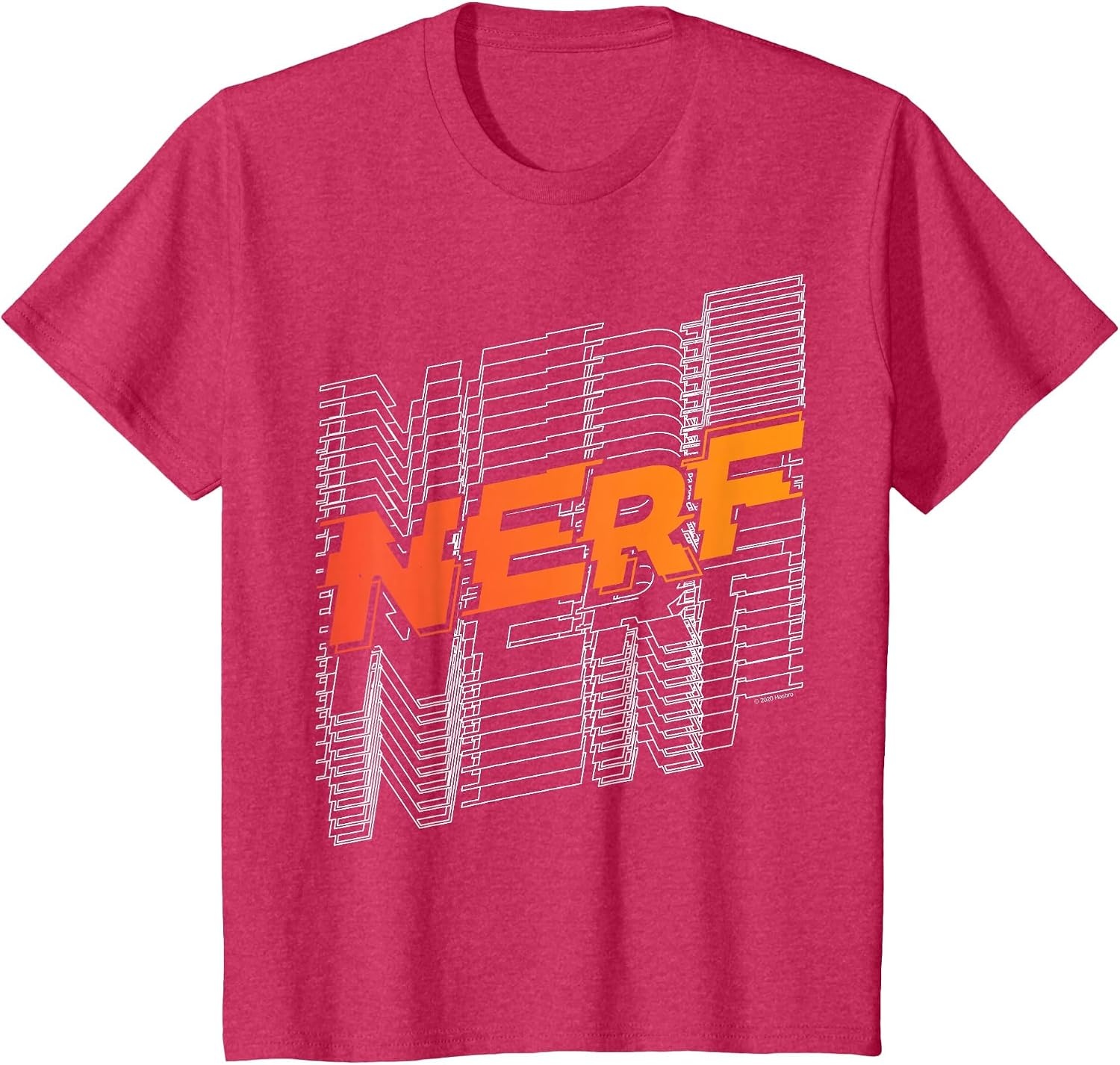 image:imageNerf Stacked Silhouette Retro Nerf Action Logo TShirtRed Heather