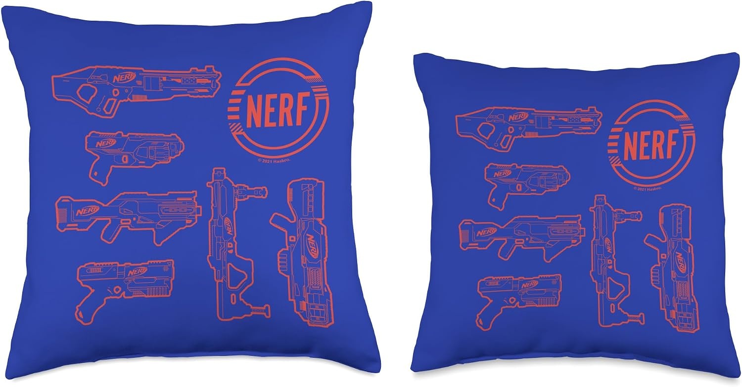 image:imageNerf The Blaster Chart Throw Pillow18x18