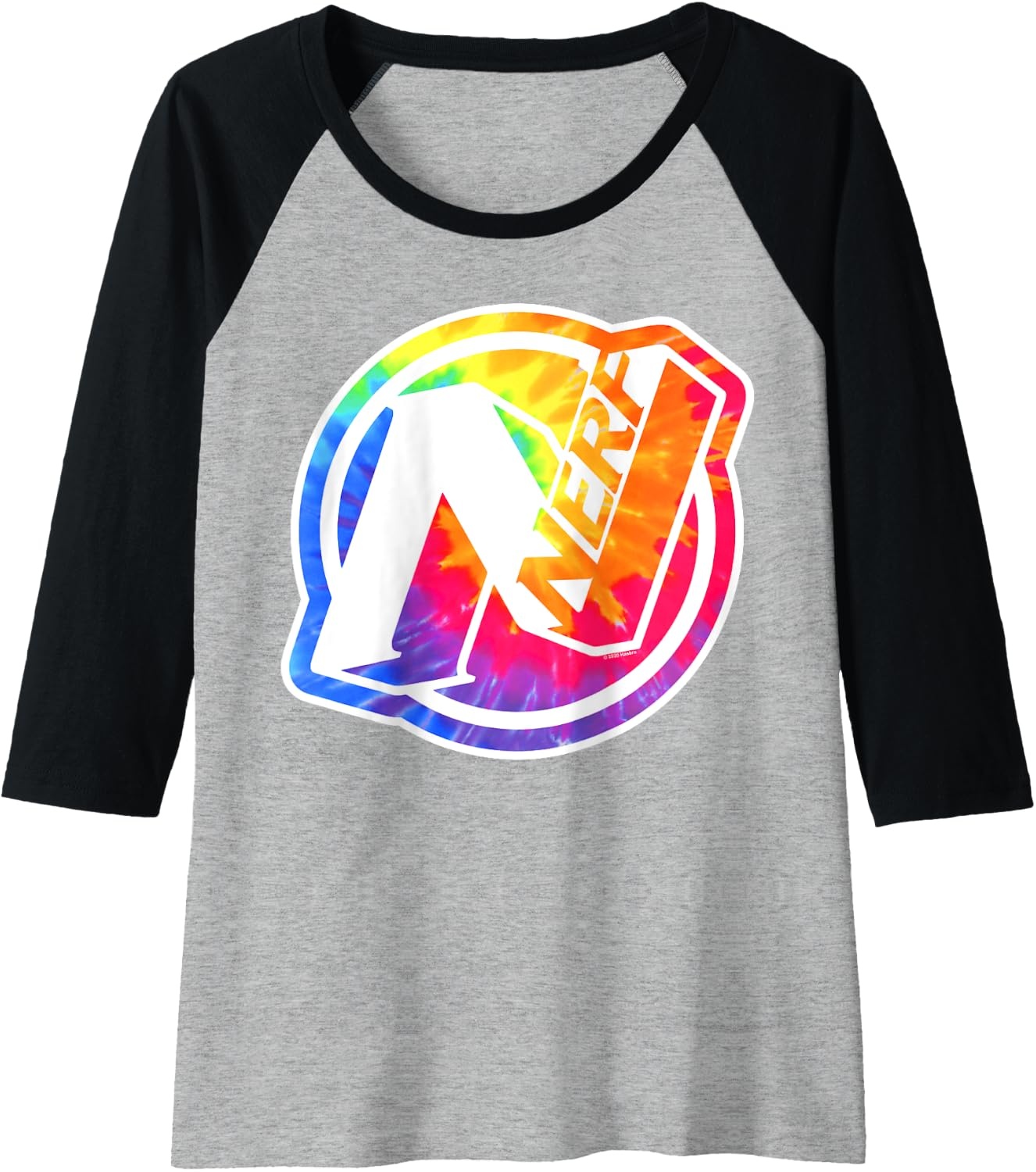 image:imageNerf Tie Dye Logo Raglan Baseball TeeBlackAthletic Heather
