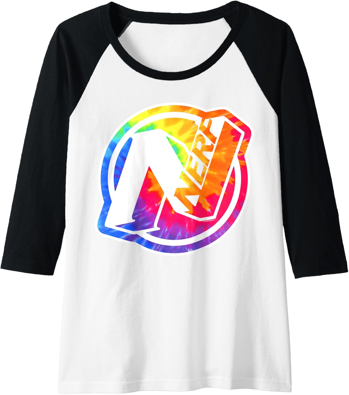 image:imageNerf Tie Dye Logo Raglan Baseball TeeBlackWhite