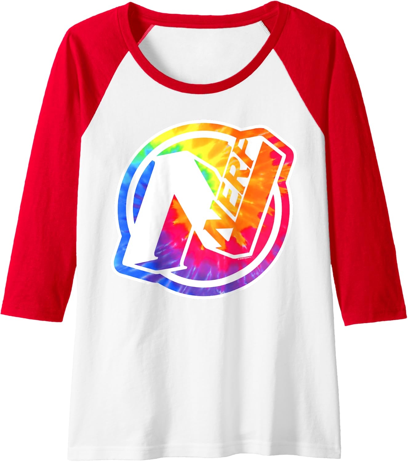 image:imageNerf Tie Dye Logo Raglan Baseball TeeRedWhite