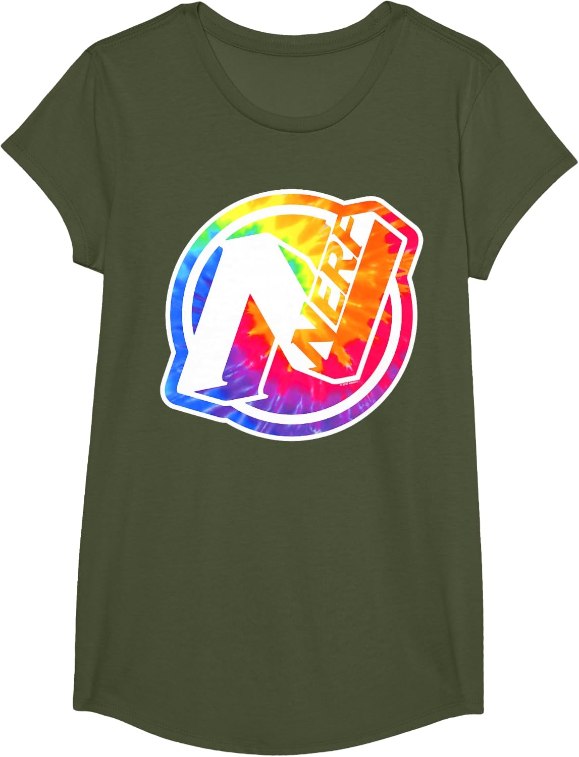 image:imageNerf Tie Dye Logo TShirtOlive Green