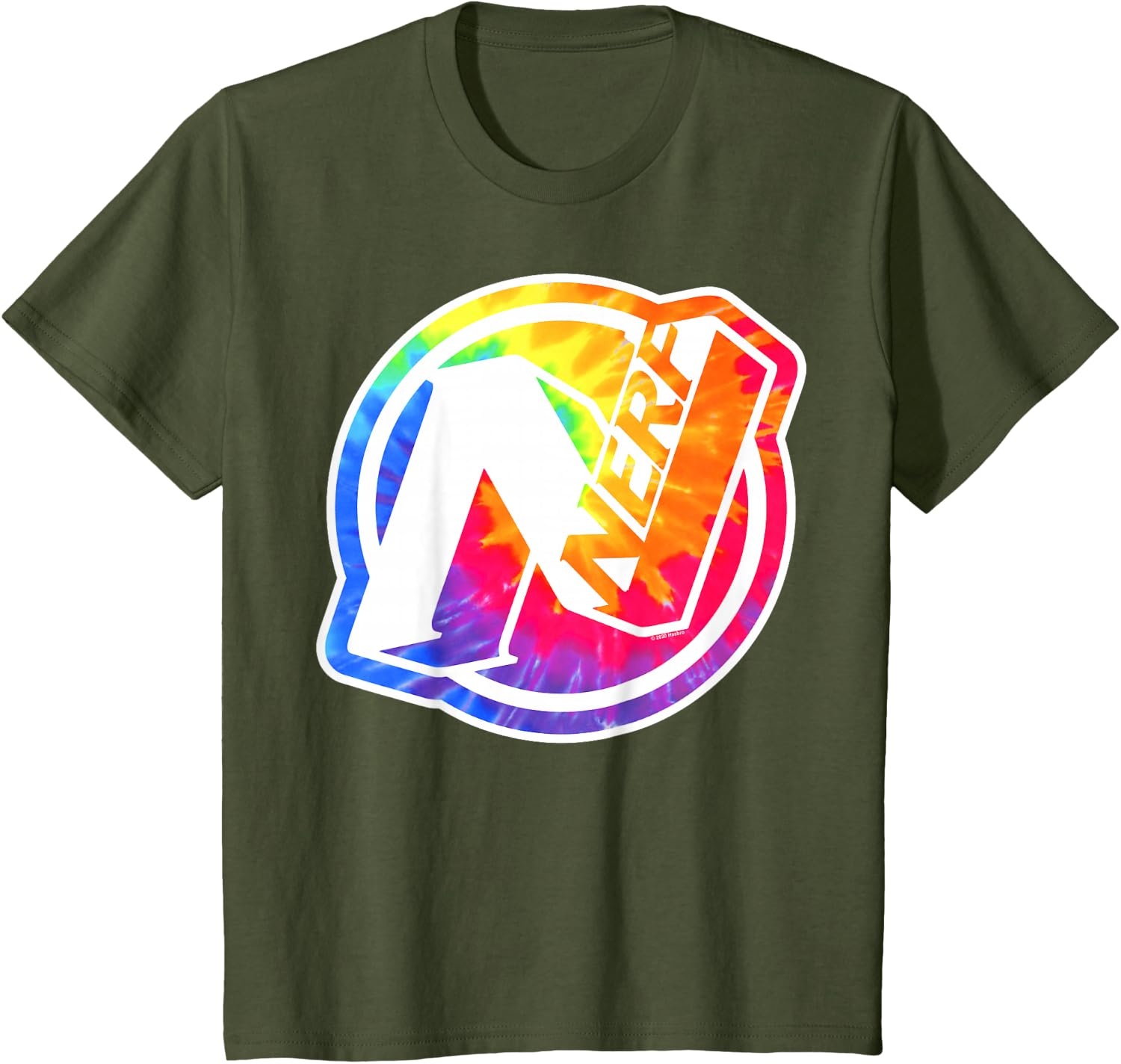 image:imageNerf Tie Dye Logo TShirtOlive Green