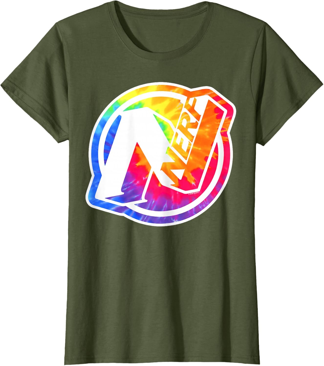 image:imageNerf Tie Dye Logo TShirtOlive Green