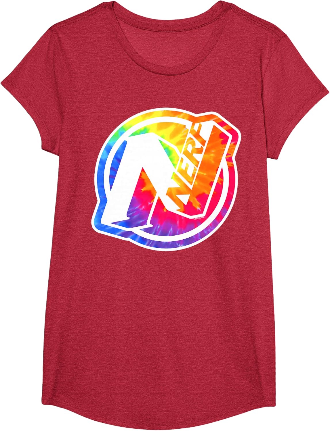 image:imageNerf Tie Dye Logo TShirtRed Heather