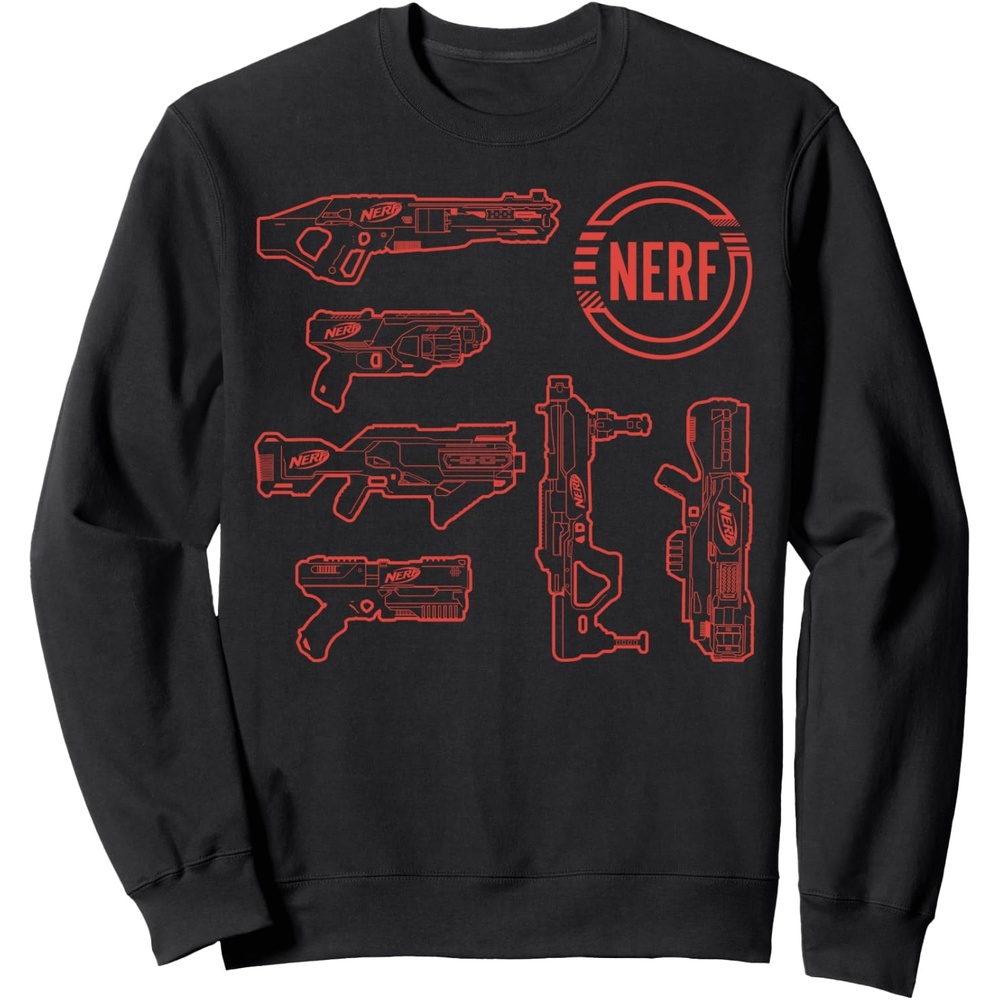 image:imageNerf Blasters Retro Schematic Textbook Outlines SweatshirtBlack