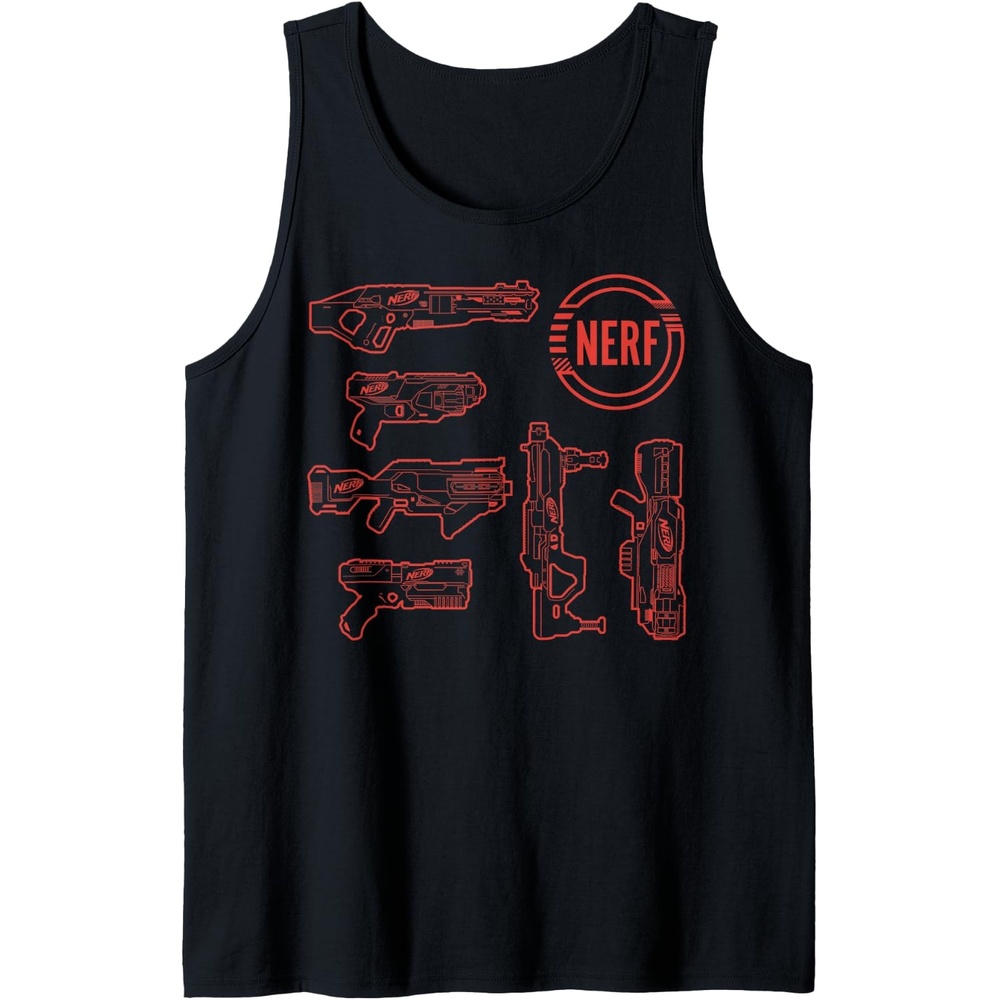 image:imageNerf Blasters Retro Schematic Textbook Outlines Tank TopBlack