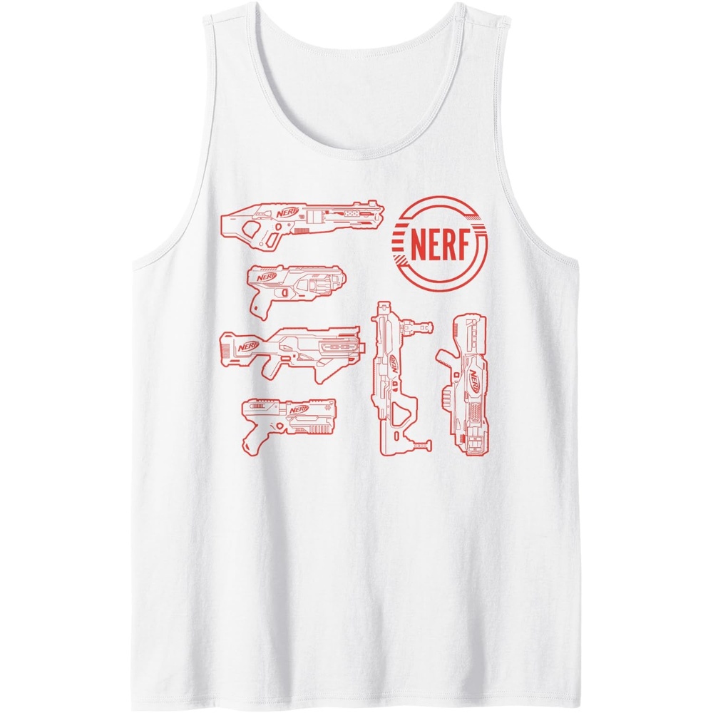 image:imageNerf Blasters Retro Schematic Textbook Outlines Tank TopWhite