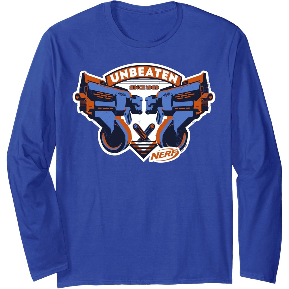 image:imageNerf Blasters Unbeaten Logo Long Sleeve TShirtRoyal Blue