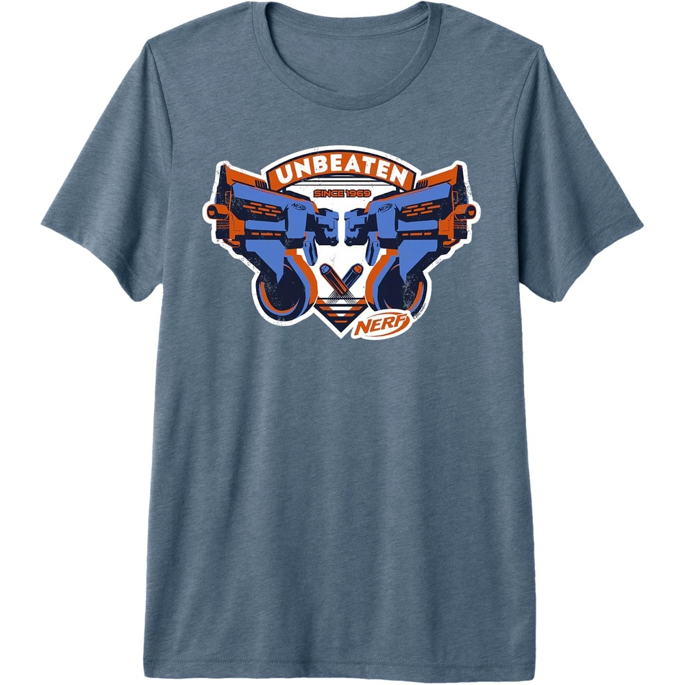 image:imageNerf Blasters Unbeaten Logo Premium Triblend TShirtSlate Grey