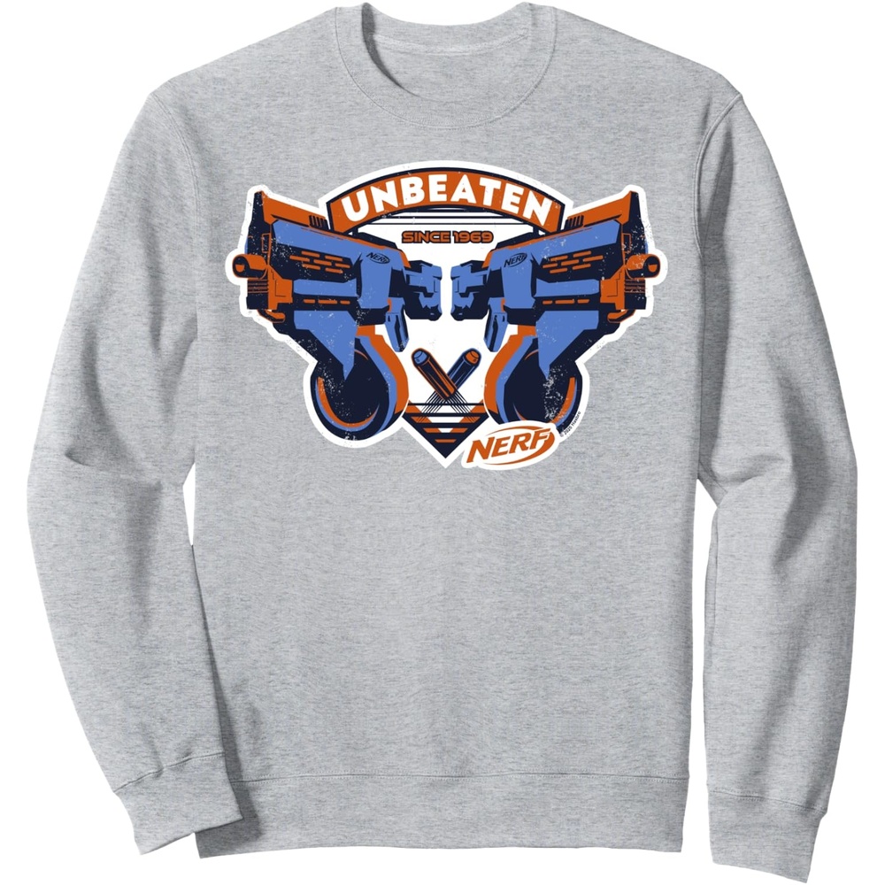 image:imageNerf Blasters Unbeaten Logo SweatshirtHeather Grey