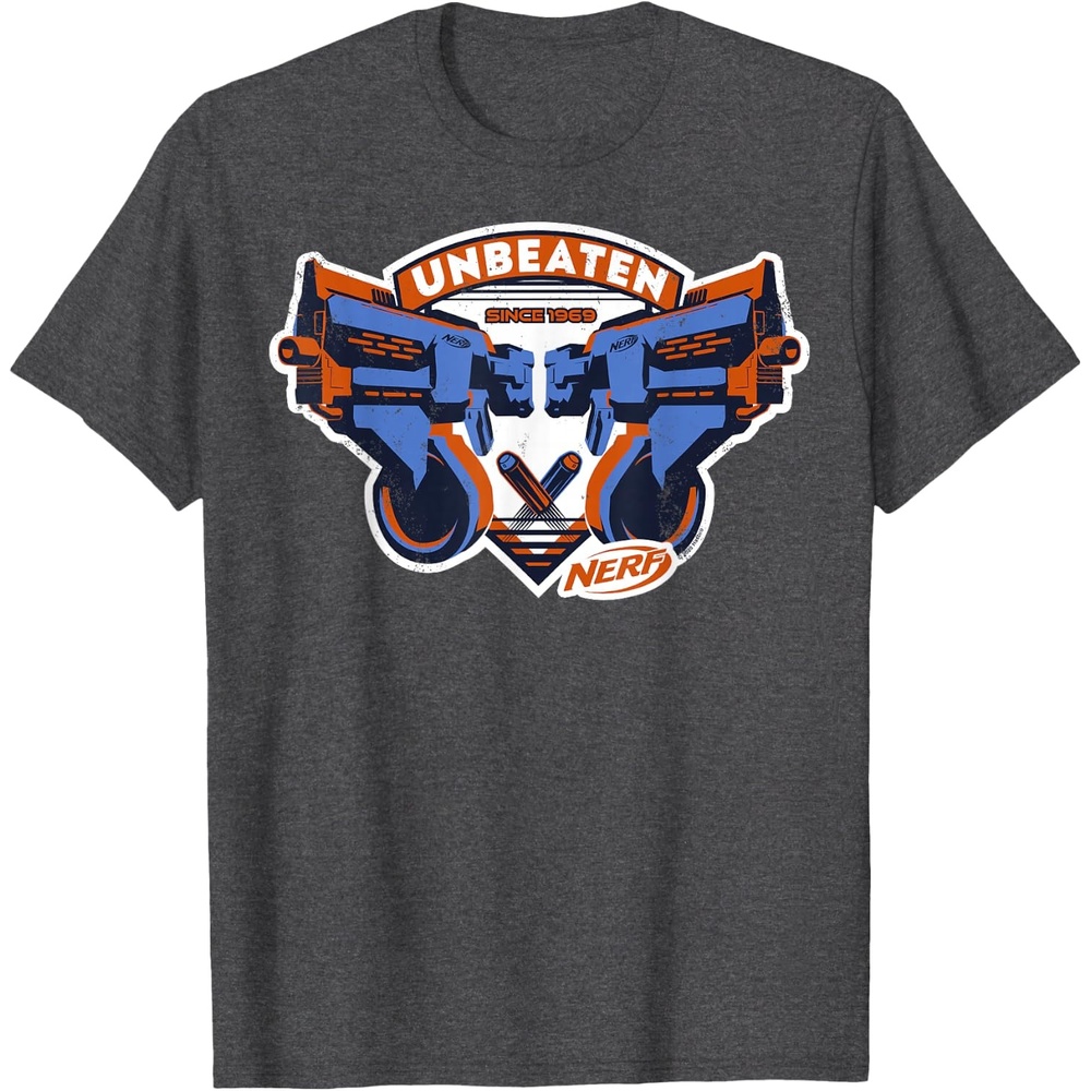 image:imageNerf Blasters Unbeaten Logo TShirtDark Heather Grey