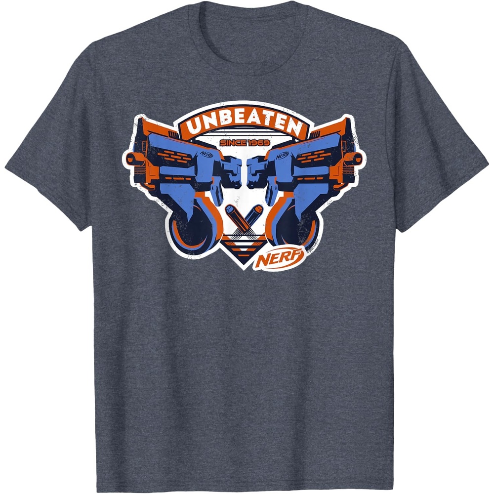 image:imageNerf Blasters Unbeaten Logo TShirtHeather Blue