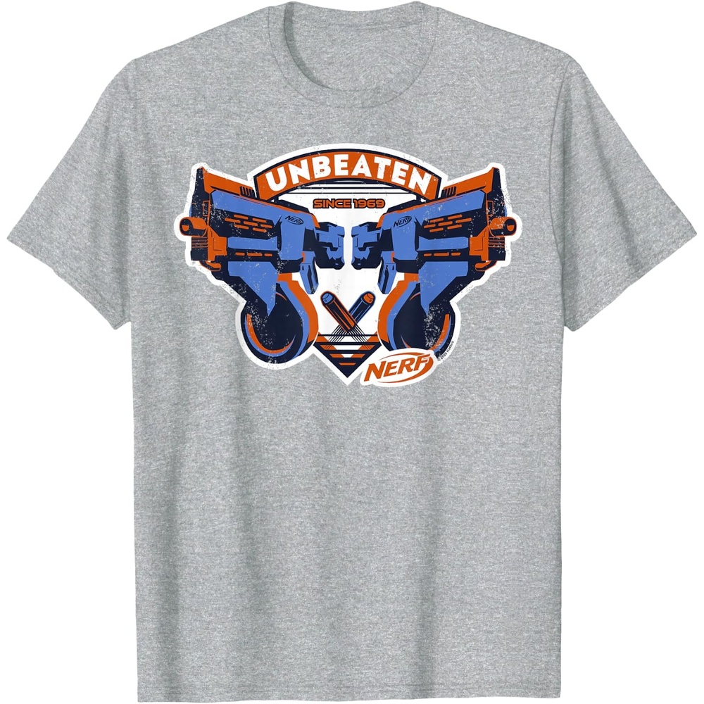 image:imageNerf Blasters Unbeaten Logo TShirtHeather Grey