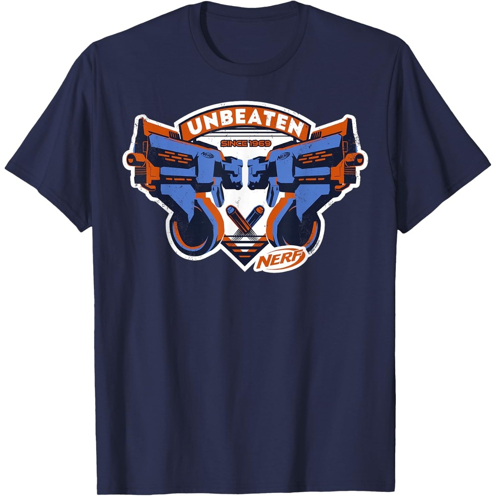 image:imageNerf Blasters Unbeaten Logo TShirtNavy Blue