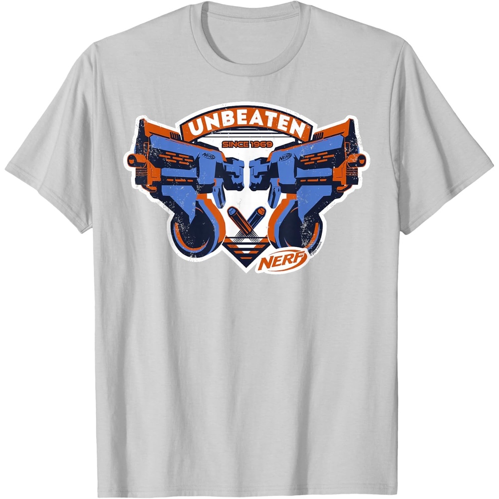 image:imageNerf Blasters Unbeaten Logo TShirtSilver Grey
