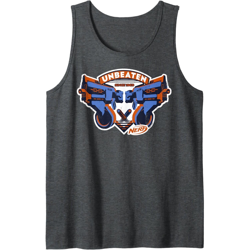 image:imageNerf Blasters Unbeaten Logo Tank TopDark Heather Grey