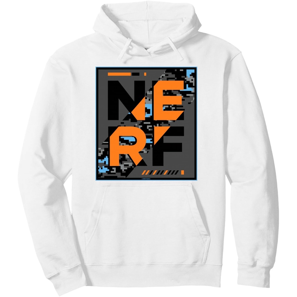 image:imageNerf Camouflage Glitch Poster Pullover HoodieWhite