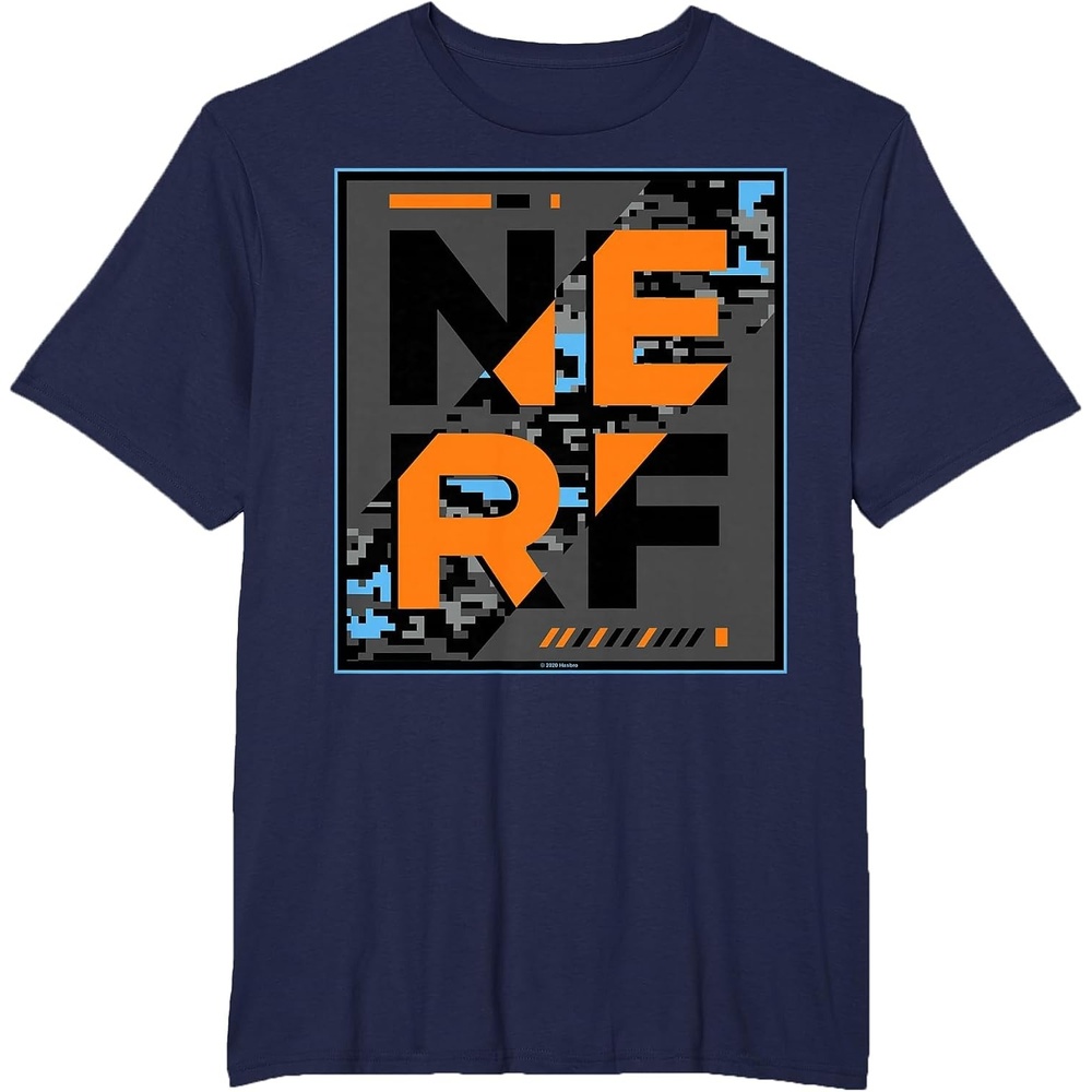 image:imageNerf Camouflage Glitch Poster TShirtNavy Blue