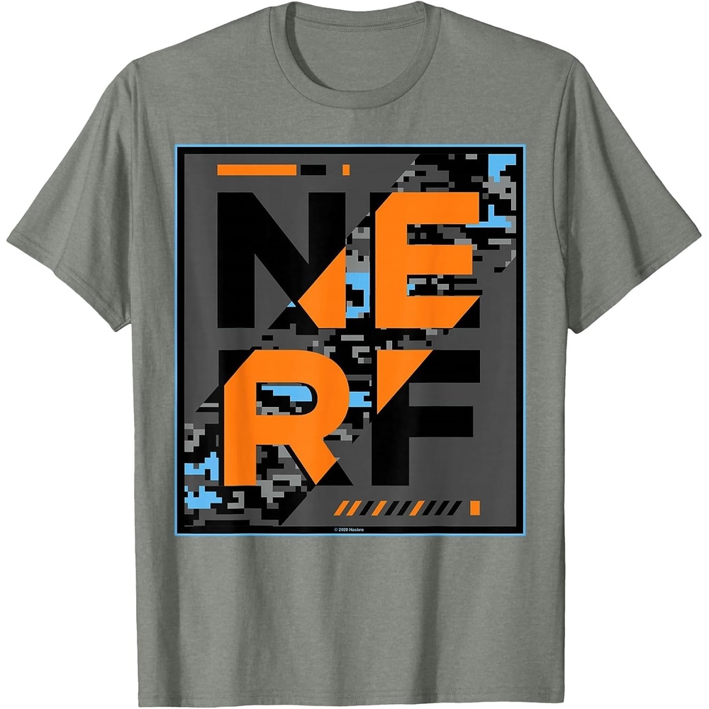 image:imageNerf Camouflage Glitch Poster TShirtOlive Heather