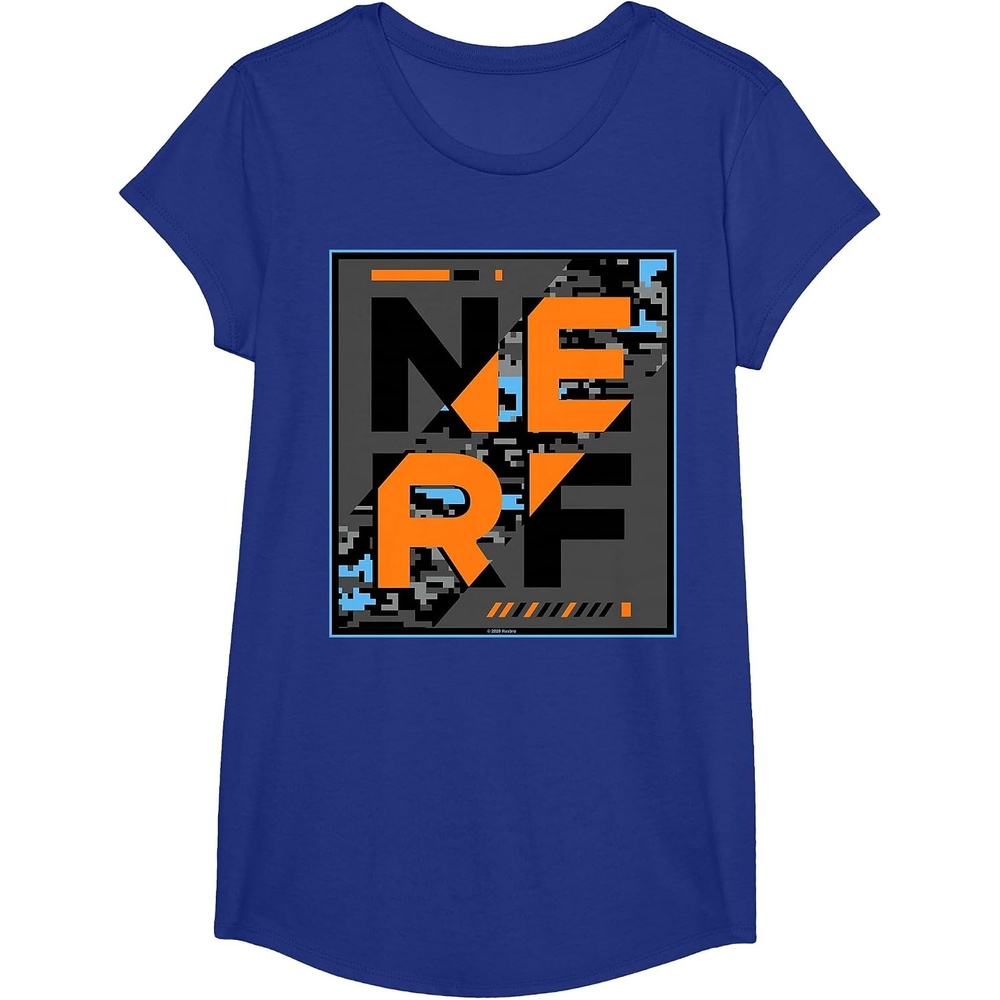 image:imageNerf Camouflage Glitch Poster TShirtRoyal Blue