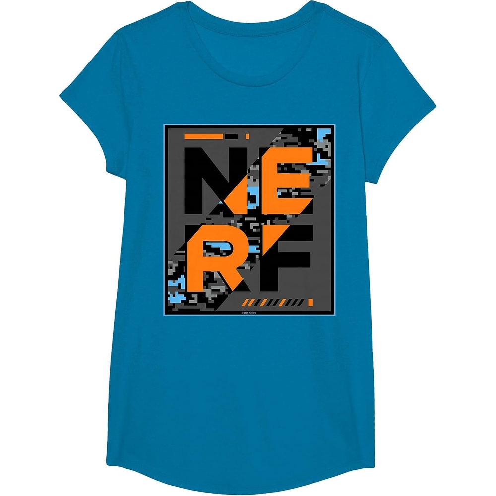 image:imageNerf Camouflage Glitch Poster TShirtSapphire Blue