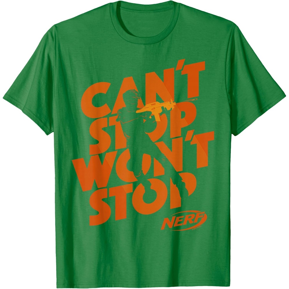 image:imageNerf Cant Stop Wont Stop Silhouette TShirtKelly Green