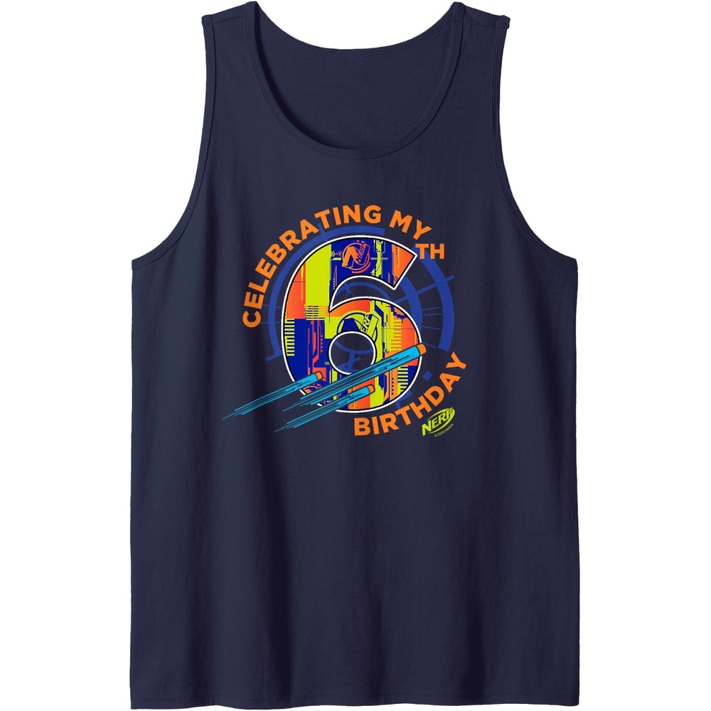 image:imageNerf Celebrating My 6th Birthday Tank TopNavy Blue