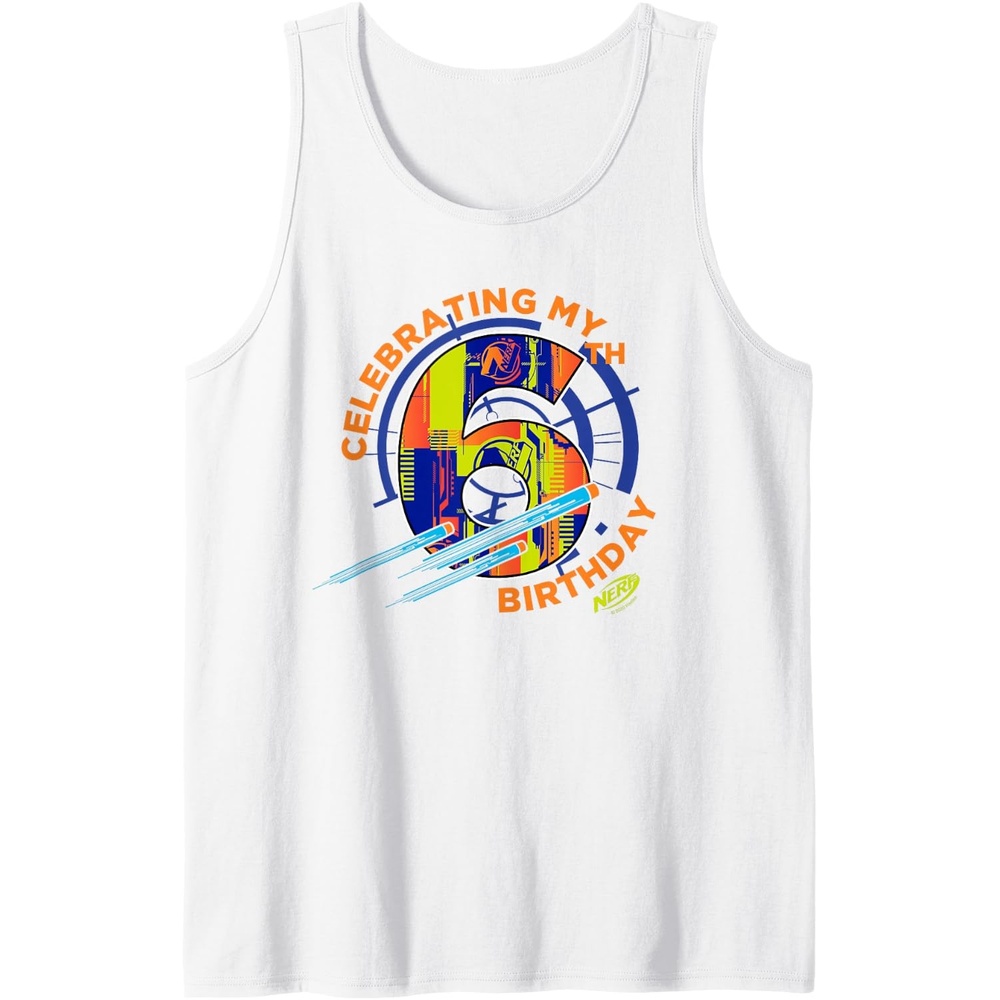 image:imageNerf Celebrating My 6th Birthday Tank TopWhite