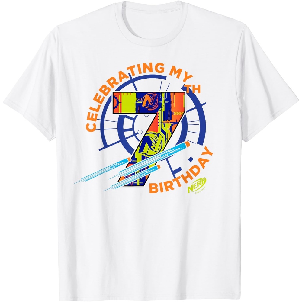 image:imageNerf Celebrating My 7th Birthday TShirtWhite