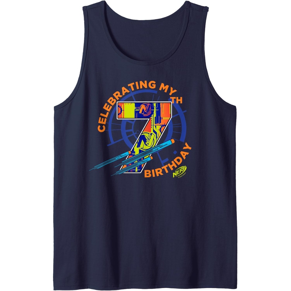 image:imageNerf Celebrating My 7th Birthday Tank TopNavy Blue