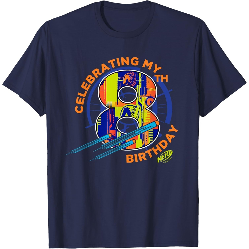 image:imageNerf Celebrating My 8th Birthday TShirtNavy Blue