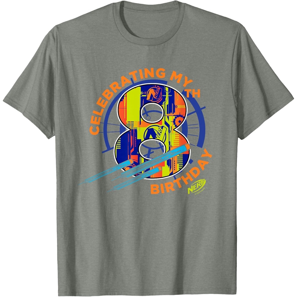 image:imageNerf Celebrating My 8th Birthday TShirtOlive Heather
