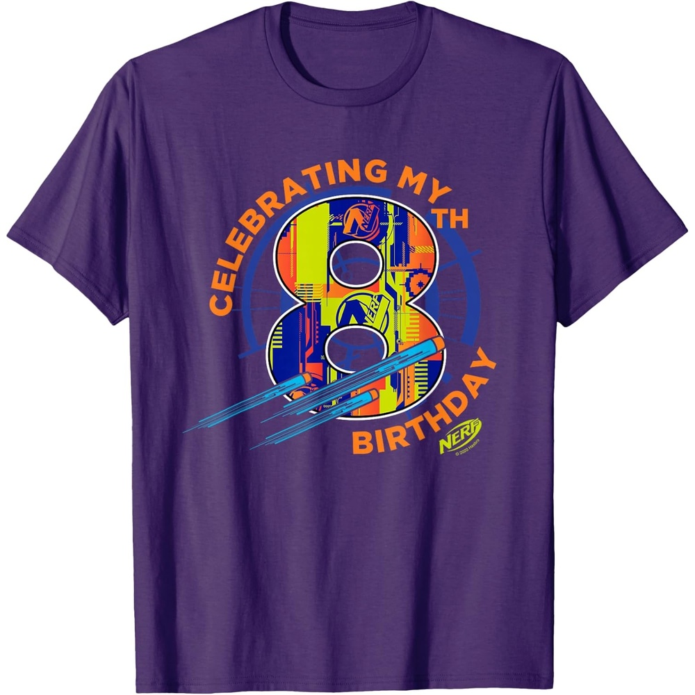 image:imageNerf Celebrating My 8th Birthday TShirtPurple