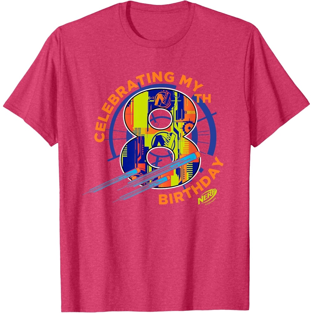 image:imageNerf Celebrating My 8th Birthday TShirtRed Heather