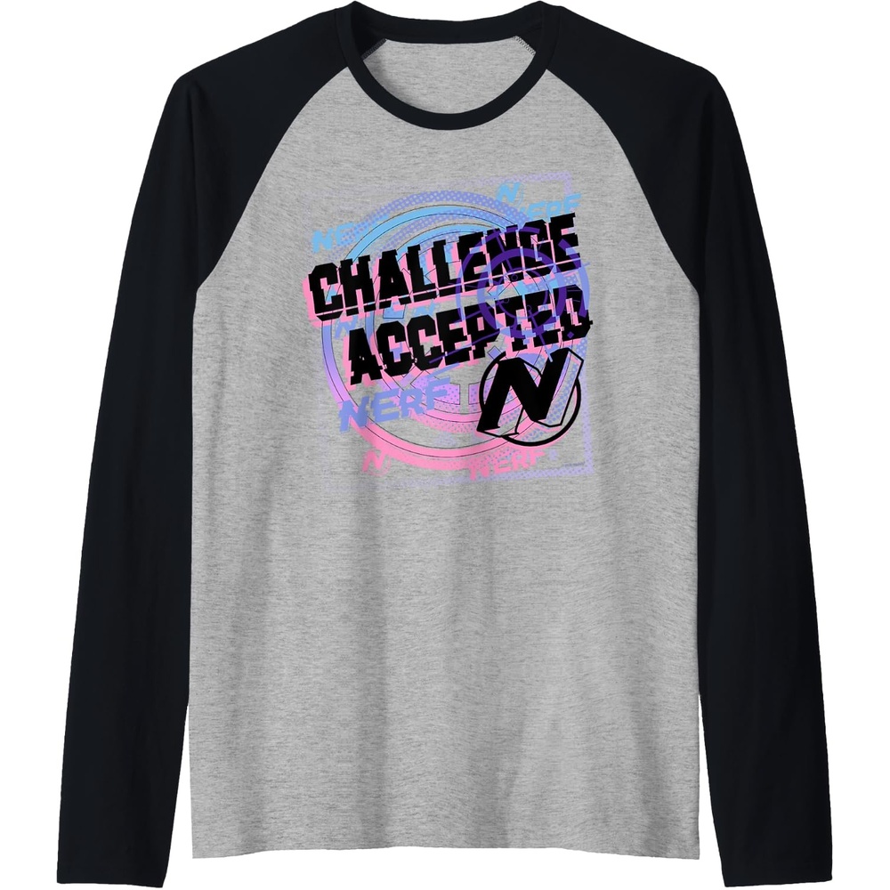 image:imageNerf Challenge Accepted Raglan Baseball TeeBlackAthletic Heather