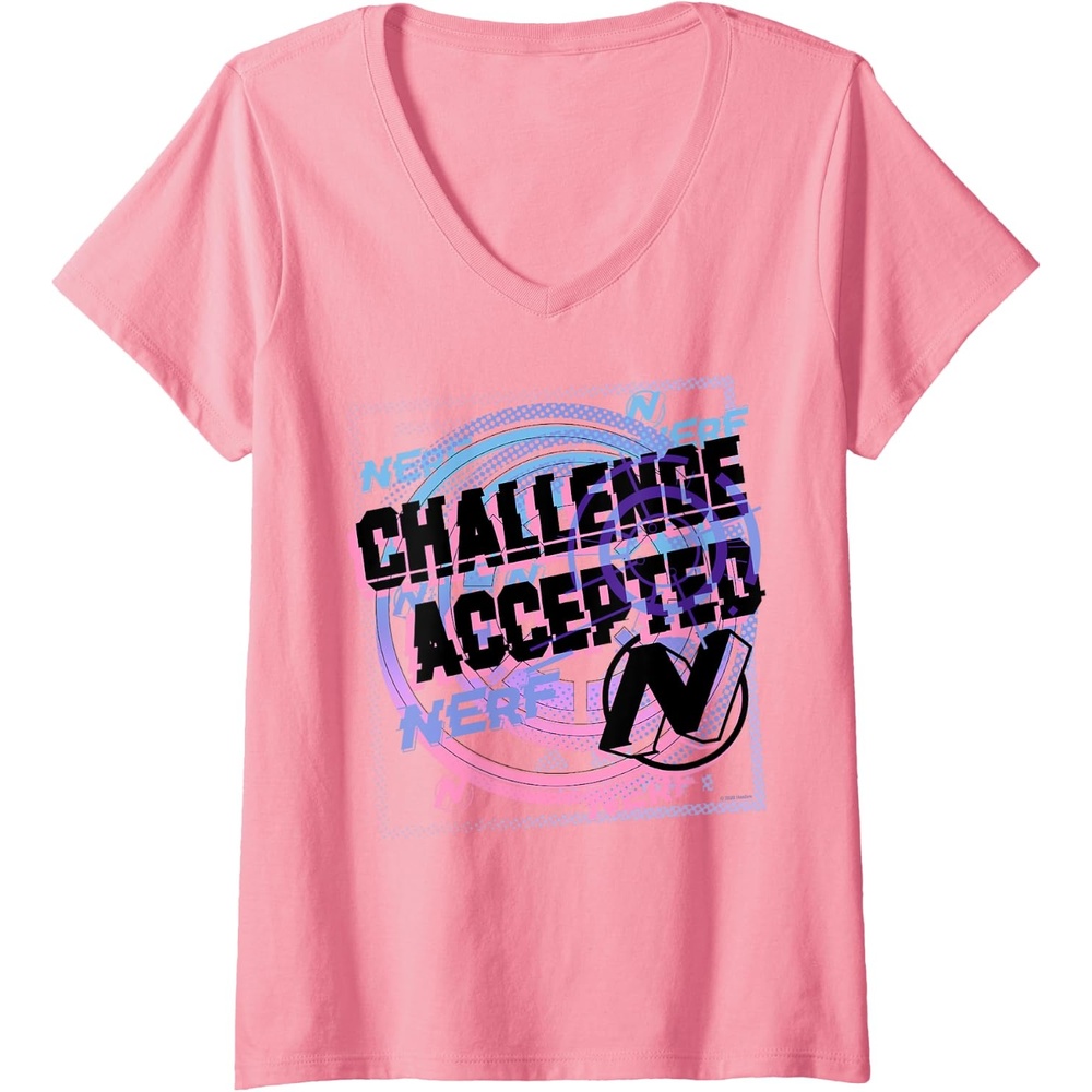 image:imageNerf Challenge Accepted VNeck TShirtPink