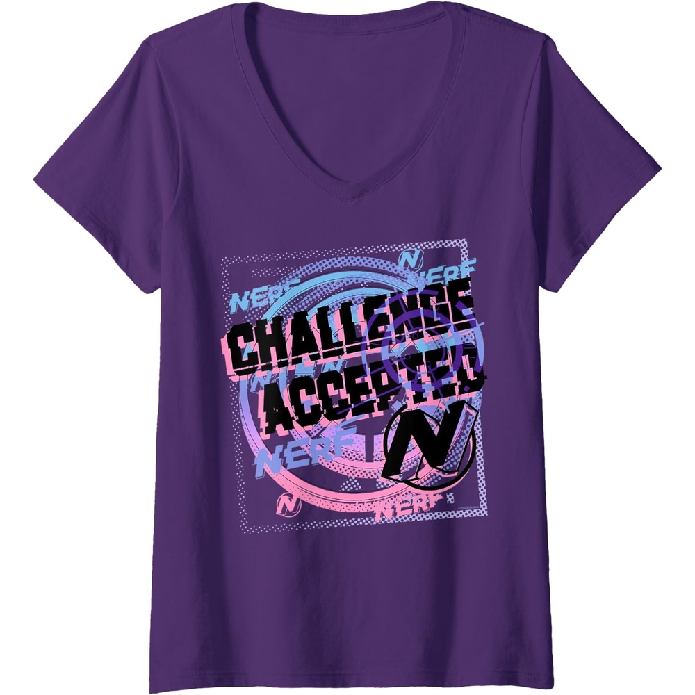 image:imageNerf Challenge Accepted VNeck TShirtPurple
