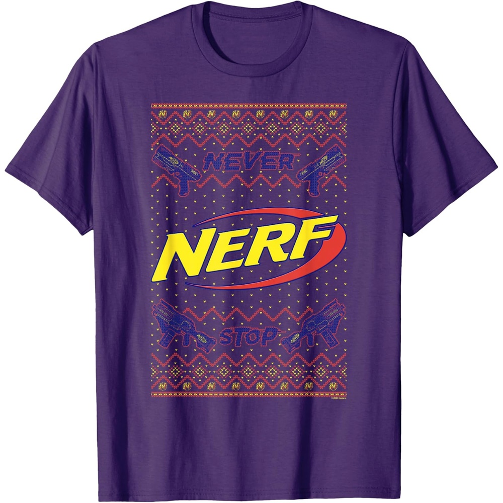 image:imageNerf Christmas Never Stop Ugly Sweater TShirtPurple