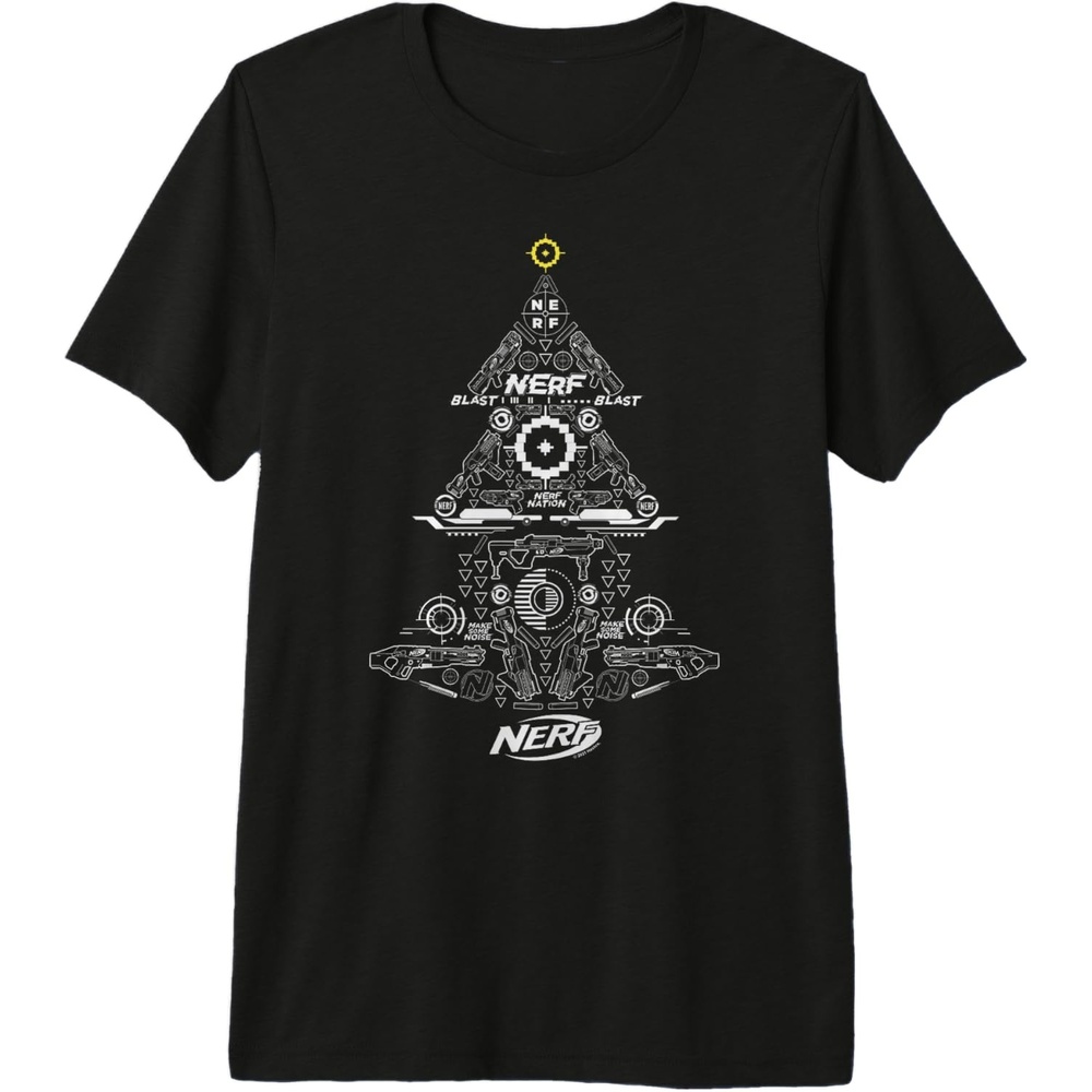 image:imageNerf Christmas Tree Toy Icons Collage Premium TShirtBlack