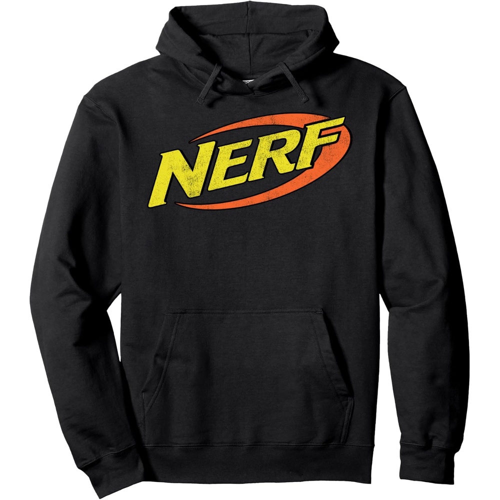 image:imageNerf Classic Distressed Retro Color Logo Pullover HoodieBlack