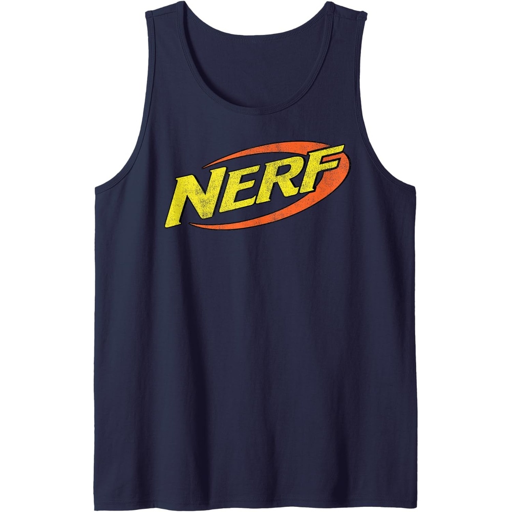 image:imageNerf Classic Distressed Retro Color Logo Tank TopNavy Blue