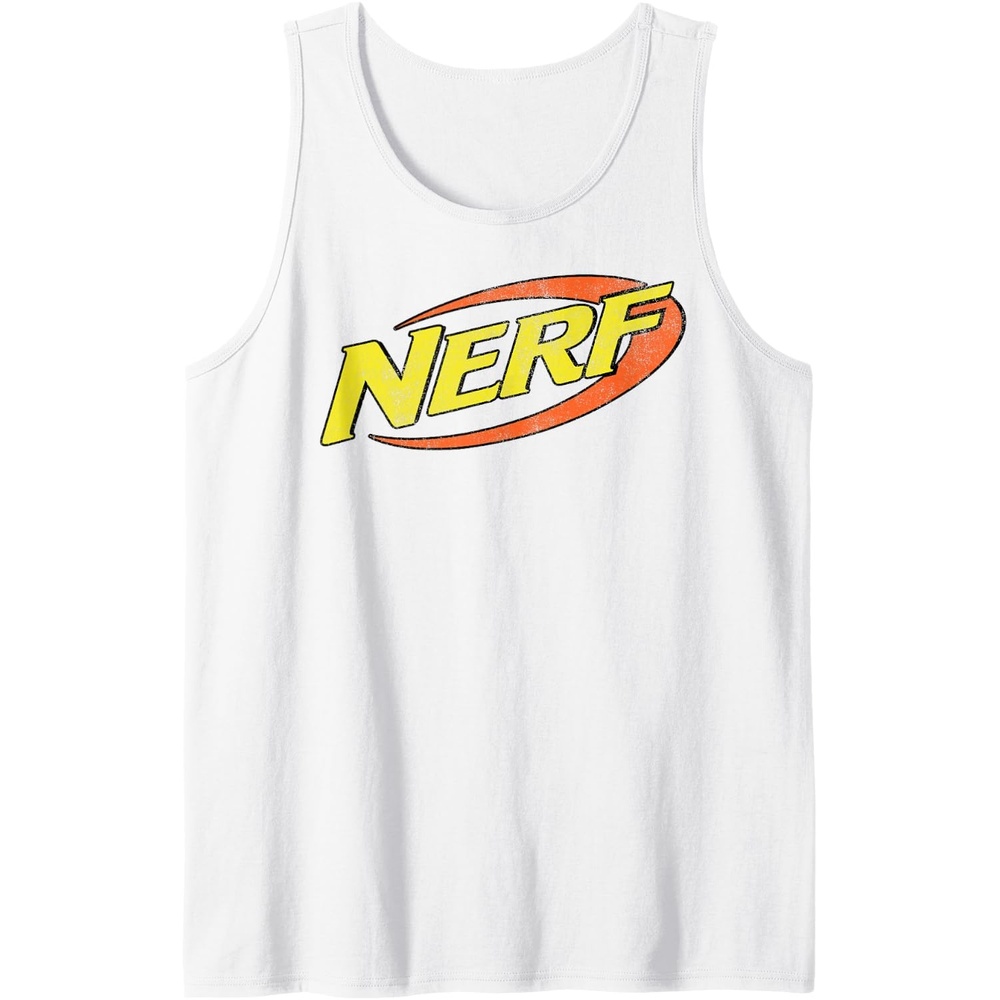 image:imageNerf Classic Distressed Retro Color Logo Tank TopWhite