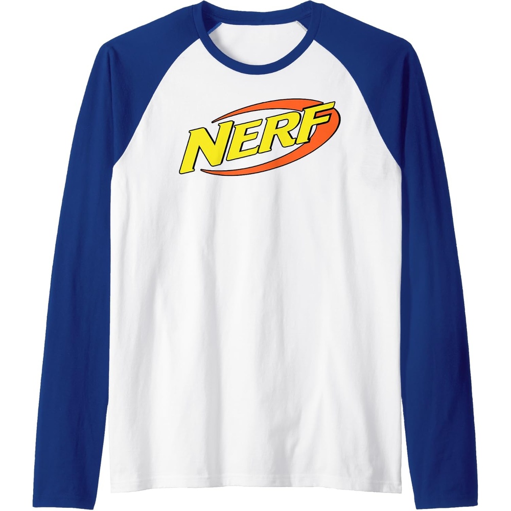 image:imageNerf Classic Retro Color Logo Raglan Baseball TeeRoyal BlueWhite