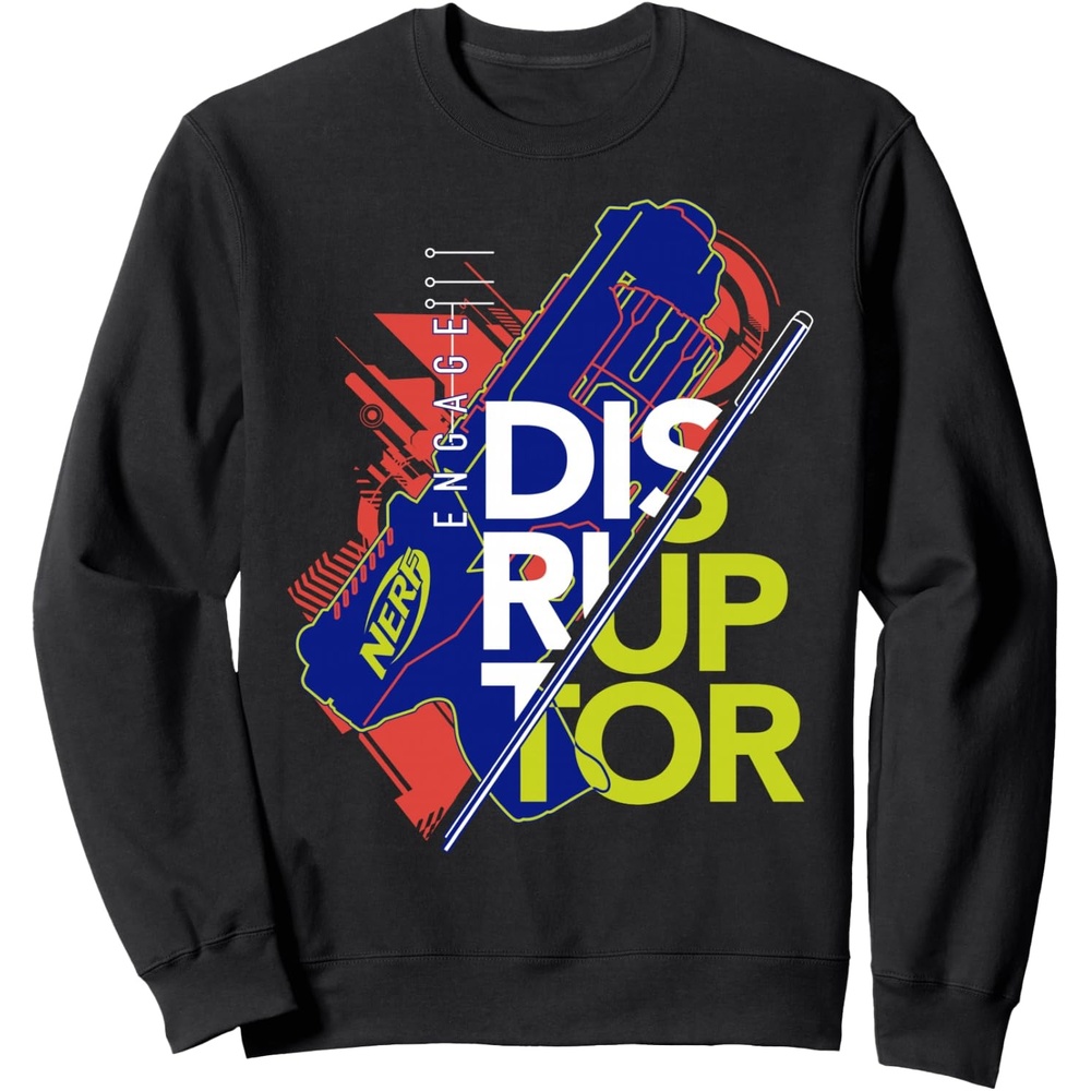 image:imageNerf Engage Disruptor Retro Vintage Text Stack SweatshirtBlack