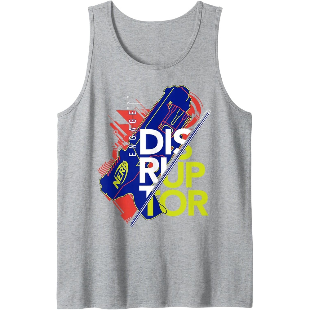 image:imageNerf Engage Disruptor Retro Vintage Text Stack Tank TopHeather Grey