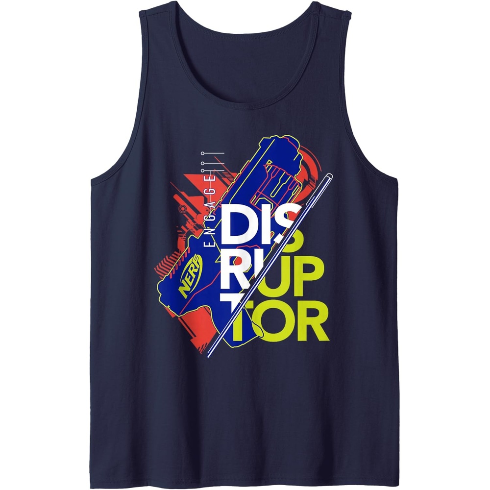 image:imageNerf Engage Disruptor Retro Vintage Text Stack Tank TopNavy Blue